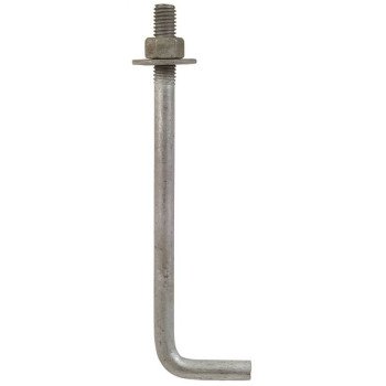 Simpson Strong-Tie L-Bolt Series LBOLT50800 Anchor Bolt, 1/2 in Dia, 8 in L, Unfinished