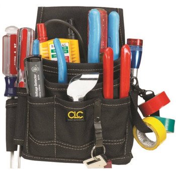 CLC Tool Works Series 1503 Pouch, 9-Pocket, Polyester, Black, 6 in W, 9 in H, 3 in D