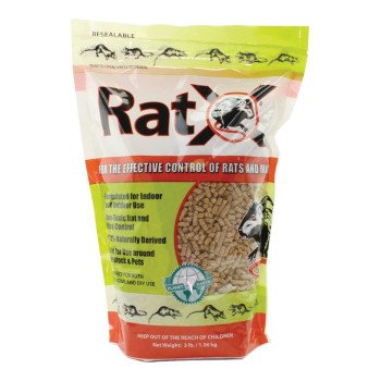 RatX 620102 Rodent Bait, Pellet, 3 lb Bag