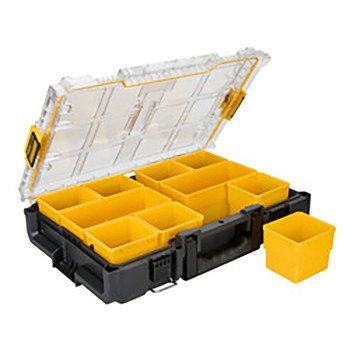 DEWALT ToughSystem 2.0 DWST08040 Full-Size Organizer, 44 lb, 21 in L, 14-5/8 in W, 5-1/8 in H, 10-Compartment