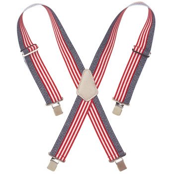 CLC Tool Works Series 110USA Work Suspender, Elastic, Blue/Red/White