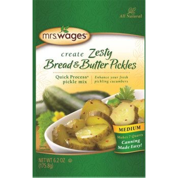 Mrs. Wages W659-J6425 Zesty Bread and Butter Pickle, 6.2 oz Pouch