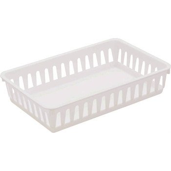 Sterilite 16068024 Storage Tray, 0.7 cu-ft Capacity, Plastic, White