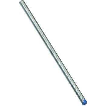 Stanley Hardware N179-358 Threaded Rod, 1/2-13 Thread, 12 in L, A Grade, Steel, Zinc, UNC Thread