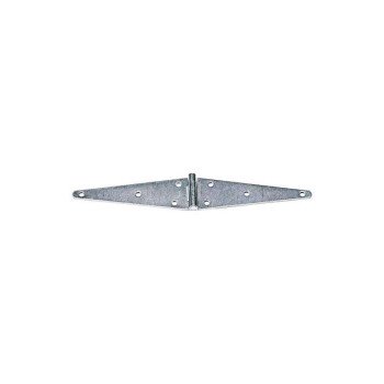 National Hardware N127-878 Strap Hinge, 3.68 in W Frame Leaf, 0.14 in Thick Leaf, Steel, Zinc, Wall Mounting