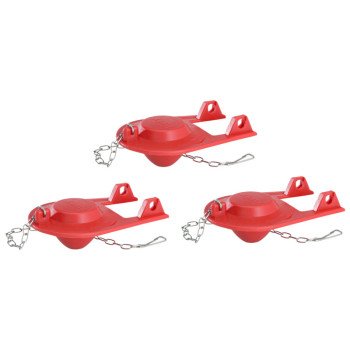 Korky 2001TP Toilet Flapper, Rubber, Red, 3/PK