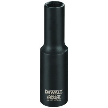 DEWALT IMPACT READY DW22922 Impact Socket, 7/8 in Socket, 1/2 in Drive, Square Drive, 6-Point, Steel, Black Phosphate