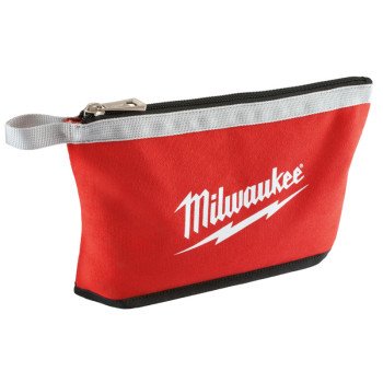 Milwaukee 48-22-8193 Zipper Pouch, 1-Pocket, Canvas, Red, 3/4 in W, 8 in H, 12-1/2 in D