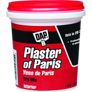 DAP 10308 Plaster of Paris, Powder, White, 4 lb Tub