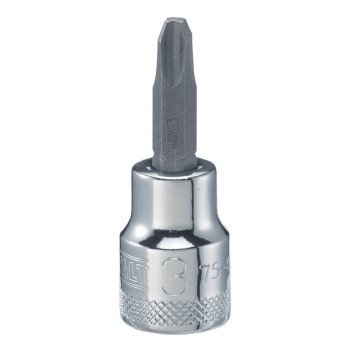 DEWALT DWMT75448OSP Phillips Screwdriver Bit Socket, #3 Tip, 3/8 in Drive, Chrome Vanadium, Polished Chrome Vanadium