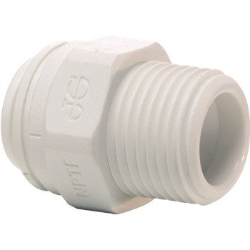 John Guest PP010822WP Pipe Connector, 1/4 in, FNPT, Polypropylene, 150 psi Pressure