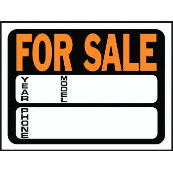 Hy-Ko Hy-Glo Series 3031 Identification Sign, For Sale, Fluorescent Orange Legend, Plastic