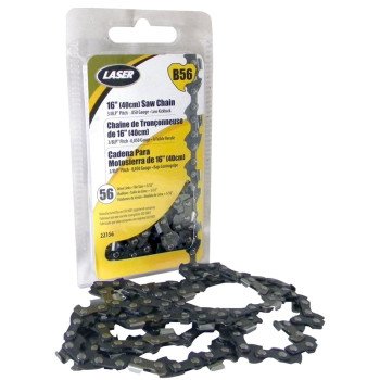 Laser 22156 Chainsaw Chain, 0.05 in Gauge, 3/8 in TPI/Pitch, 56-Link