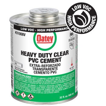 Oatey 31008LV Heavy-Duty Medium Set Cement, 32 oz Can, Liquid, Clear