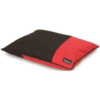Dogzilla 80380 Pillow Bed, 36 in L, 27 in W, Rip-Stop Fabric, Black/Red