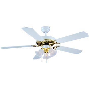 Boston Harbor CF-78025L Ceiling Fan, 0.8 A, 120 V, 5-Blade, 52 in Sweep, 2942 cfm Air