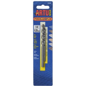 ARTU 01435 Drill Bit, 1/4 in Dia, 4-1/8 in OAL, Flat Flute, 2-Flute, 1/4 in Dia Shank, Straight Shank