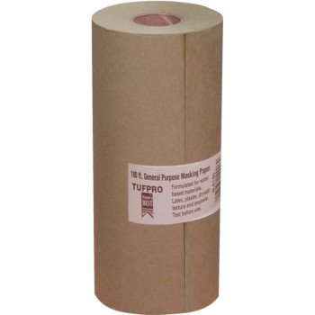 Trimaco EasyMask 12906 Trim Masking Paper, 180 ft L, 6 in W, Brown