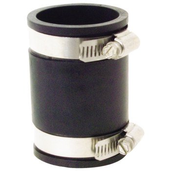 Fernco 1056 Series 1056-150 Flexible Pipe Coupling, 1-1/2 in, PVC, 4.3 psi Pressure