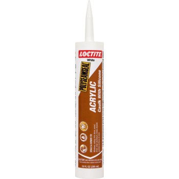 Loctite POLYSEAMSEAL 1507600 Acrylic Caulk, White, -5 to 170 deg F, 10 oz Cartridge