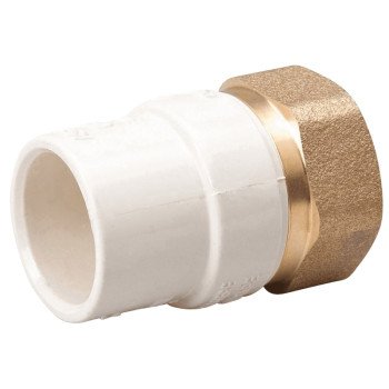 B & K 164-313NL Transition Pipe Adapter, 1/2 in, Slip x FIP, Brass/CPVC