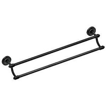 Moen Iso DN0722BL Towel Bar, 24 in L Rod, Aluminum/Zinc, Matte, Wall Mounting