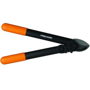 Fiskars 79726997J Power Gear Lopper, 1-1/4 in Cutting Capacity, Anvil Blade, Steel Blade, 15 in OAL