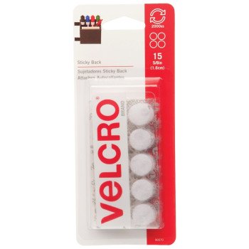 90070 5/8IN WHITE VELCRO COINS