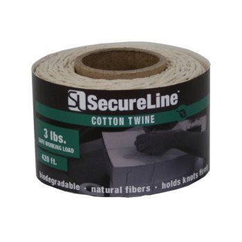 SecureLine 405-12CC Twine, 420 ft L, Cotton/Polyester, Natural