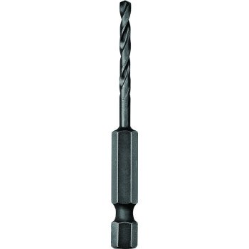 DEWALT DD5122 Impact Drill Bit, 11/32 in Dia, 4 in OAL, Spiral Flute, 1/4 in Dia Shank, Hex Shank