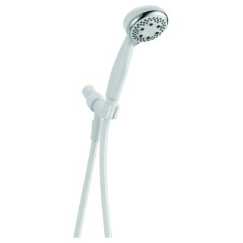 Peerless 76406C-WH-WH Hand Shower, 2.5 gpm, 4-Spray Function, 60 in L Hose