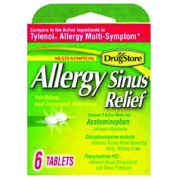 Lil' DRUG STORE 20-366715-97273-0 Sinus Relief, 6 CT, Tablet