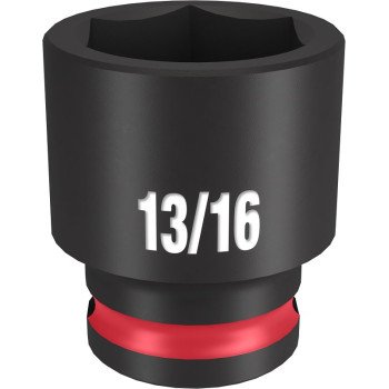 Milwaukee SHOCKWAVE Impact Duty Series 49-66-6111 Shallow Impact Socket, 13/16 in Socket, 3/8 in Drive, Square Drive