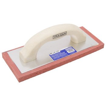 Vulcan 16040 Masonry Float, 10 in L Blade, 4 in W Blade, 5/8 in Thick Blade, Molded Sponge Rubber Blade, Plastic Handle