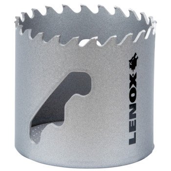 Lenox Speed Slot LXAH3214 Hole Saw, 2-1/4 in Dia, Carbide Cutting Edge, 2 in Pilot Drill