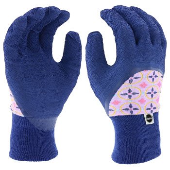 Miracle-Gro MG20802-W-ML Jersey Garden Gloves, Women's, M/L, Knit Cuff, Foam Latex Coating, Latex Glove, Assorted