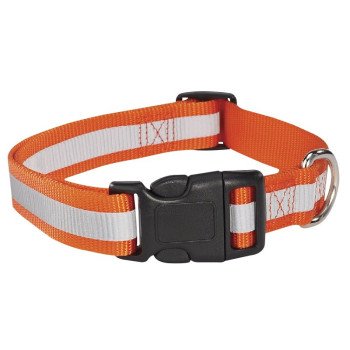 Guardian Gear ZA984 10 69 Dog Collar, 10 to 16 in L Collar, 5/8 in W Collar, Nylon, Orange