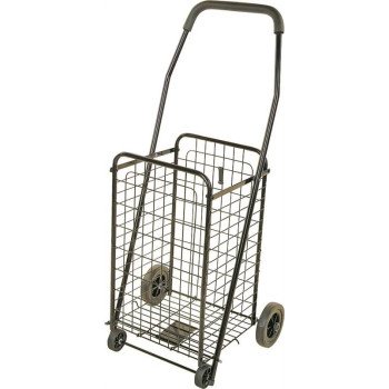 Simple Spaces TPG-G80033L Shopping Cart, 19 in OAW, 36 in OAH, 1-Shelf, Steel Shelf, Black Shelf