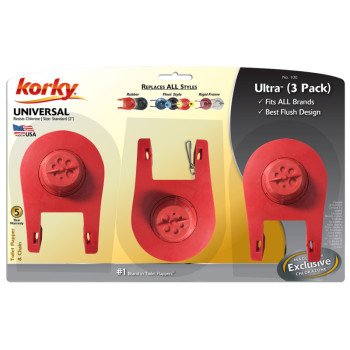 Korky 100TP Toilet Flapper, Rubber