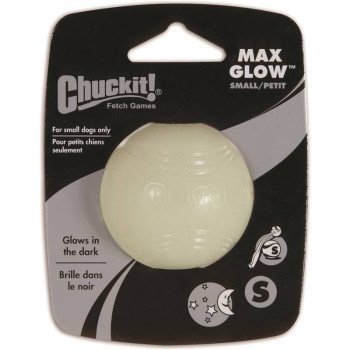 Chuckit! 32312 Dog Toy, S, Natural Rubber, Glow White