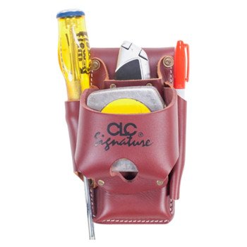 CLC Signature Elite Series 21464 Heavy-Duty Hammer/Tool Holder, 4-Pocket, Leather, Chestnut, 4-1/2 in W, 7-1/4 in H