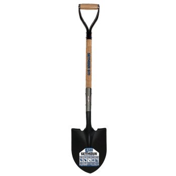 Seymour 49331 Shovel, 9 in W Blade, 14 ga, Steel Blade, Ashwood Handle, D-Shaped Handle, 30 in L Handle