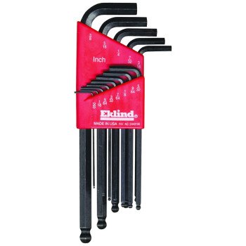 Eklind 13213 Hex Key Set, 13-Piece, Steel, Black