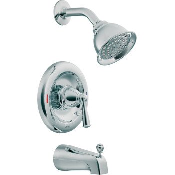 Moen Banbury Series 82910 Tub and Shower Faucet, Standard Showerhead, 1.75 gpm Showerhead, Diverter Tub Spout, 1-Handle