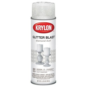 Krylon K03804A00 Craft Spray Paint, Glitter, Diamond Dust, 5.75 oz, Can