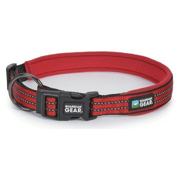 Guardian Gear ZA0006 16 83 Dog Collar, O-Ring Link, 16 to 83 in L Collar, Nylon, True Red