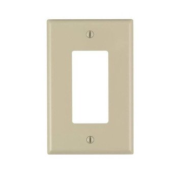 Decora M51-0PJ26-0IM Wallplate Pack, 4.88 in L, 3.13 in W, 1 -Gang, Nylon, Ivory