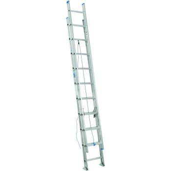 Werner D1320-2 Extension Ladder, 19 ft H Reach, 250 lb, Aluminum