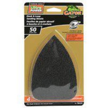 Gator 7703-012 Sanding Sheet, 3-1/2 in W, 5 in L, 50 Grit, Coarse, Zirconium Oxide Abrasive, Paper Backing