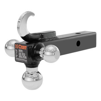 Curt 45675 Ball Mount, 1-7/8, 2, 2-5/16 in Dia Hitch Ball, Steel, Carbide